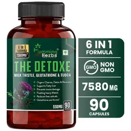 Humming Herbs The Detoxe - Milk Thistle, Biotin & Glutathione (Liver Support & Natural Detox) (90 Capsules) icon