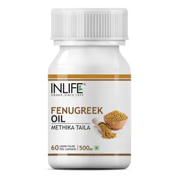 INLIFE - Fenugreek Seed Oil (Quick Release) Supplement 500 mg - 60 Liquid Filled Vegetarian Capsules icon