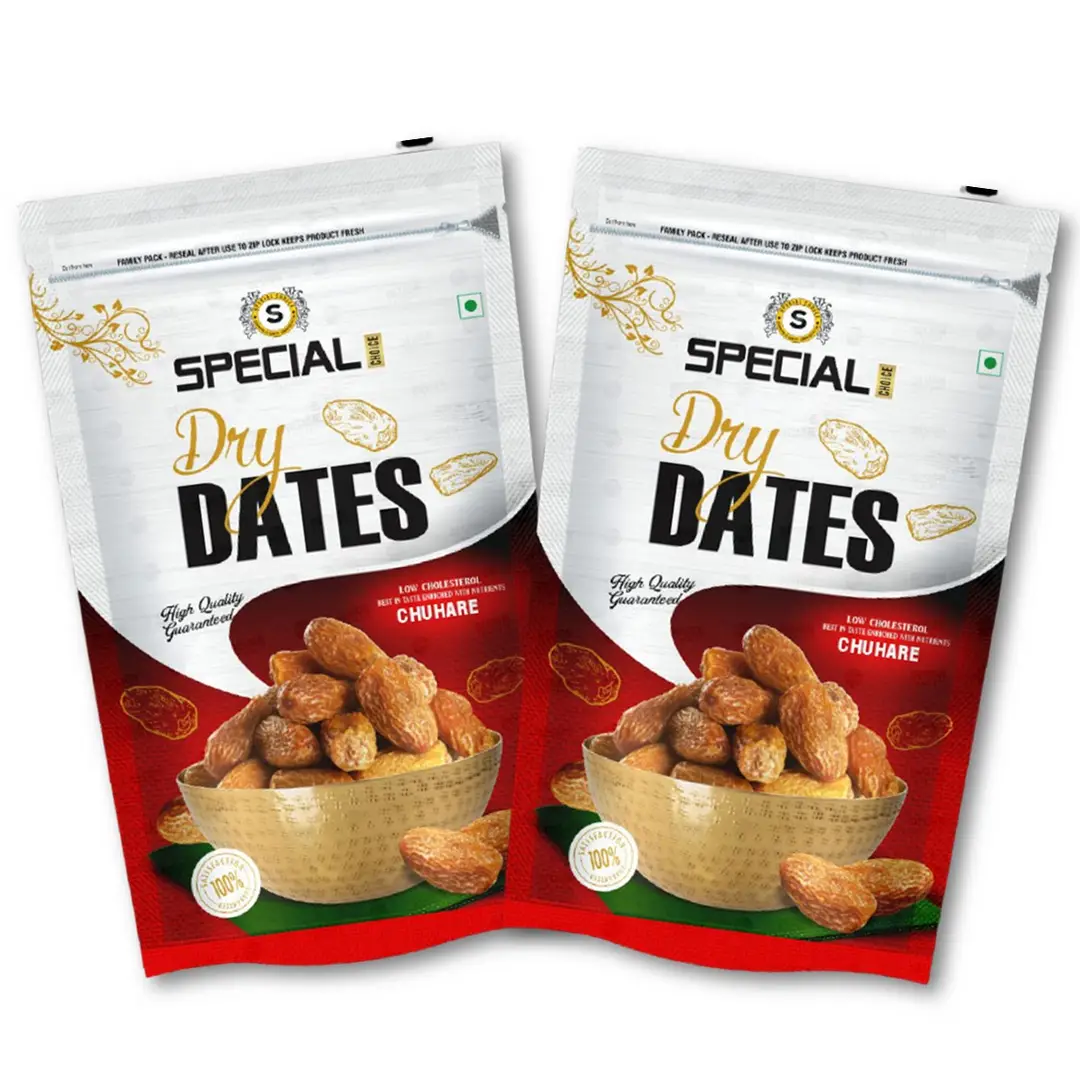 Special Choice Dry Dates (Chuhara) Prime for Diabetes Management - Pack of 2 (2000 gm)