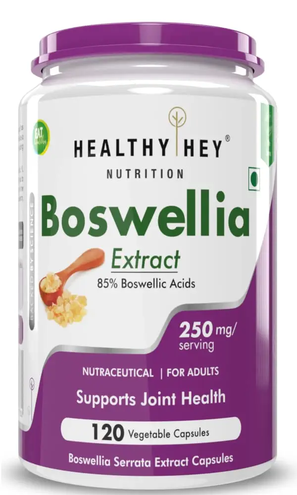HealthyHey - Nutrition Boswellia Serrata Extract - Non Synthetic Serrata Extract - 120 Capsules - Pack of 1 (120 Capsules)