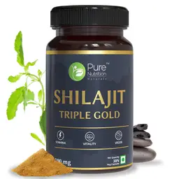 Pure Nutrition Shilajit Gold l Shilajit capsules for Men to give Strength, Stamina & Vigor icon