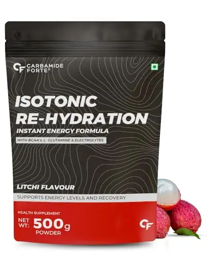 Carbamide Forte Isotonic Rehydration with added BCAA and L Glutamine for Energy Management - Litchi (500 gm)