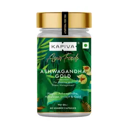 Kapiva Ashwagandha Gold Capsules - With Himalayan Shilajit, Gokshura & Black Musli - For Stress, Anxiety, Sleep & Stamina icon