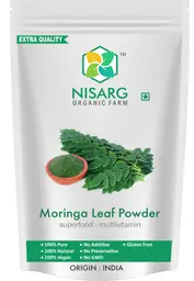 Nisarg Organic Moringa Leaf Powder | Help protect your tissue, reduce pain, and provide antioxidant protection icon