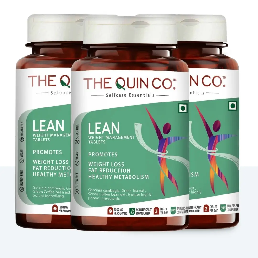 The Quin Co. - LEAN Weight Management for weight loss, fat reductions and healthy metabolism - Pack of 3 (180 Tablets)