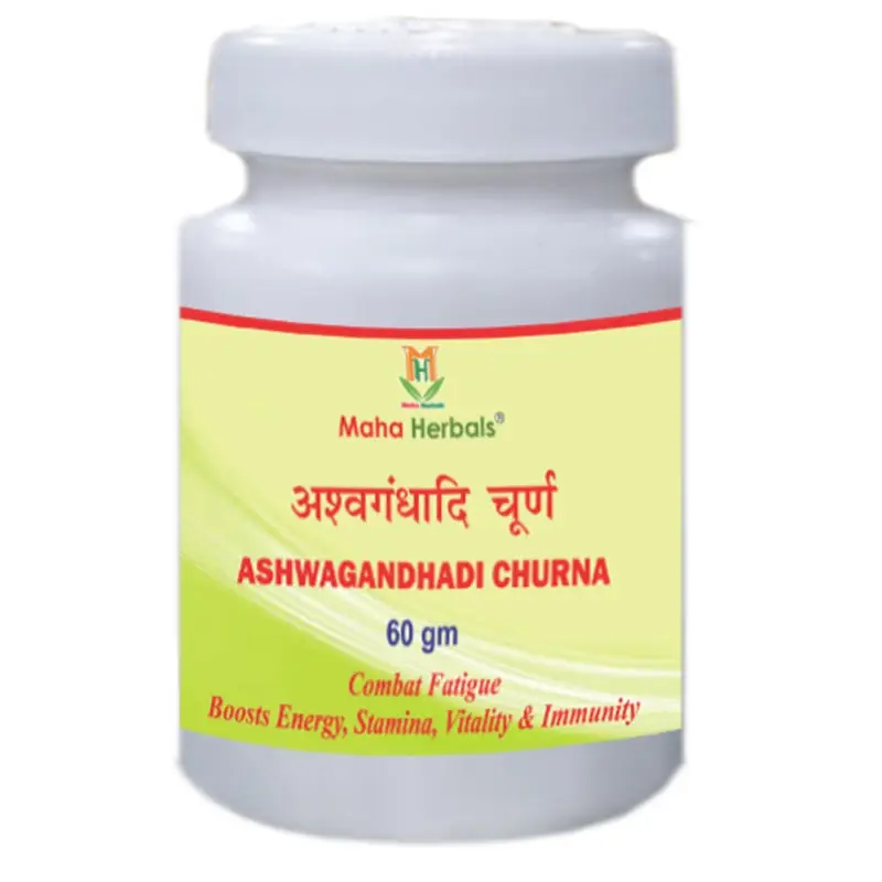 Maha Herbals - Ashwagandhadi Churna - With Vidhara - For Endurance, Muscle Strength - 60gm