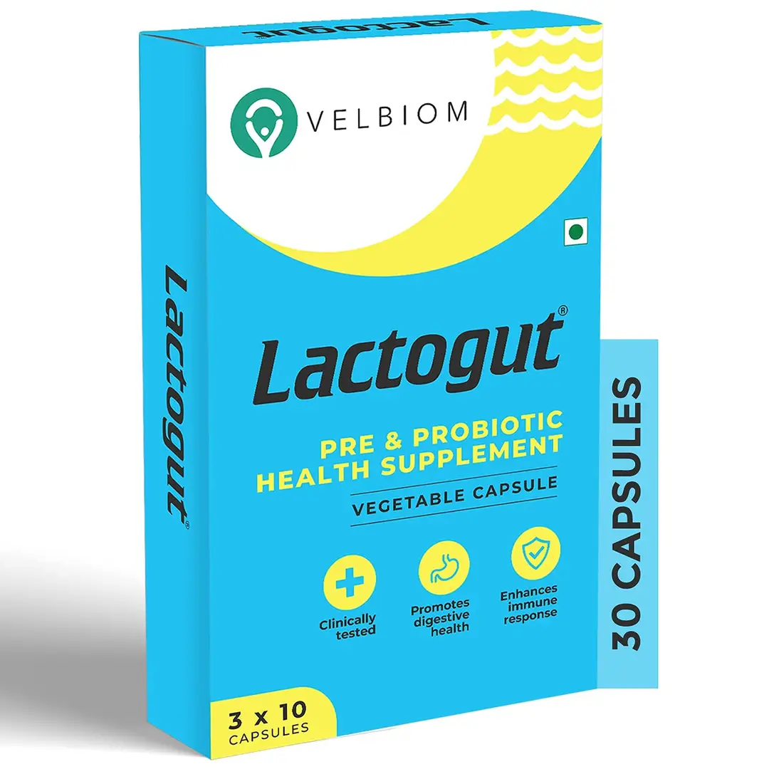 Velbiom Lactogut probiotic for gut health