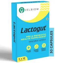 Velbiom Lactogut probiotic for gut health icon