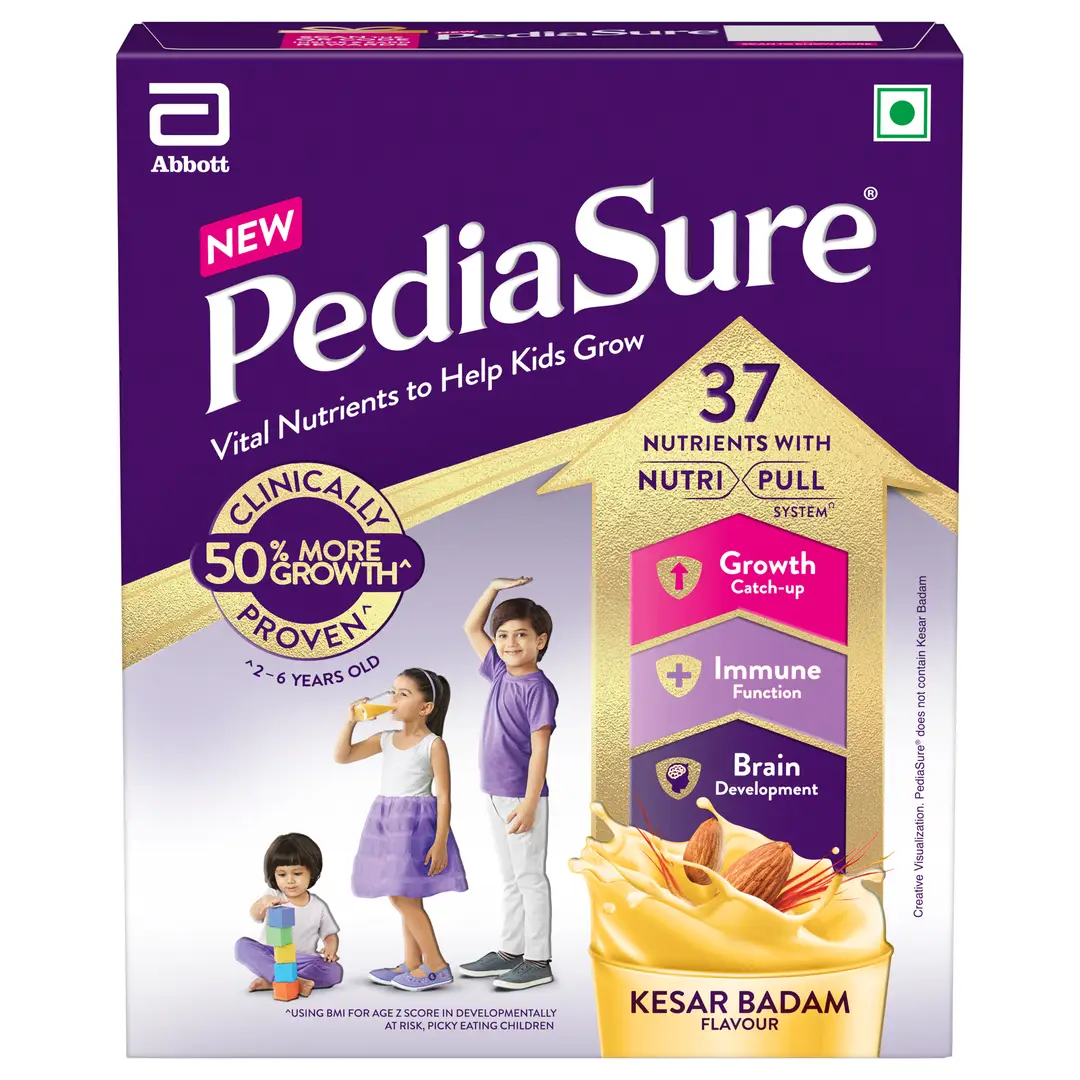Pediasure Nutrition Health Drink for Brain and Immune Growth - Kesar Badam,200 gm