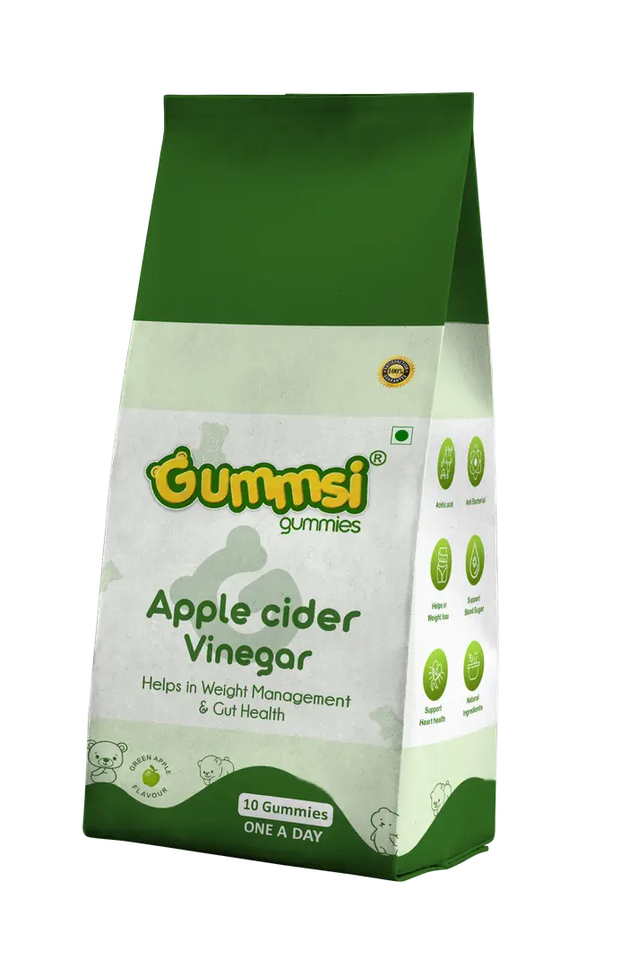 Gummsi Apple Cider Vinegar for Weight Management, Digestion and Gut Health - Pack of 1 (10 Gummies)