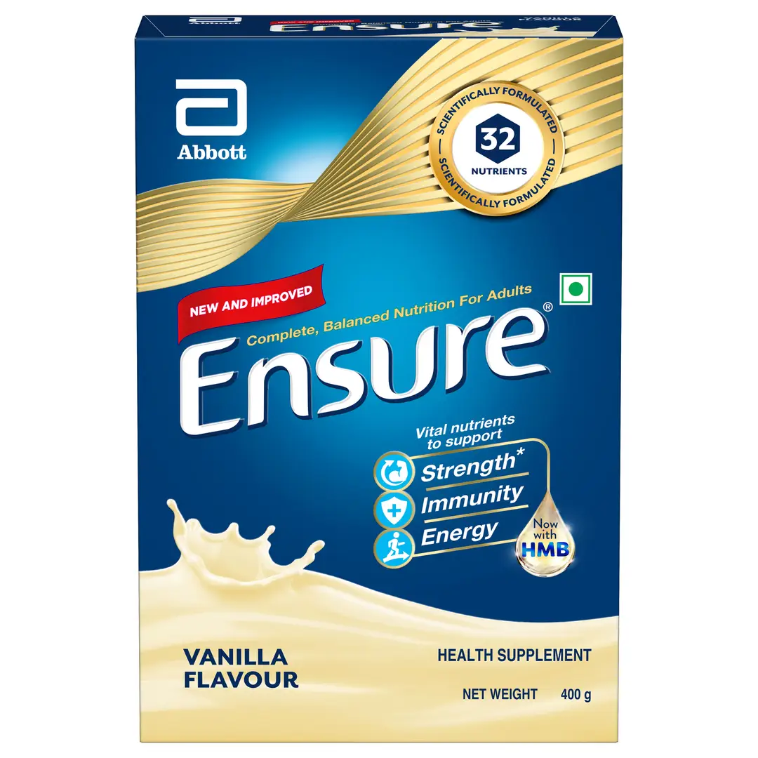 Ensure Health Drink Chocolate for Bone and Muscle Strength - Vanilla,400 gm