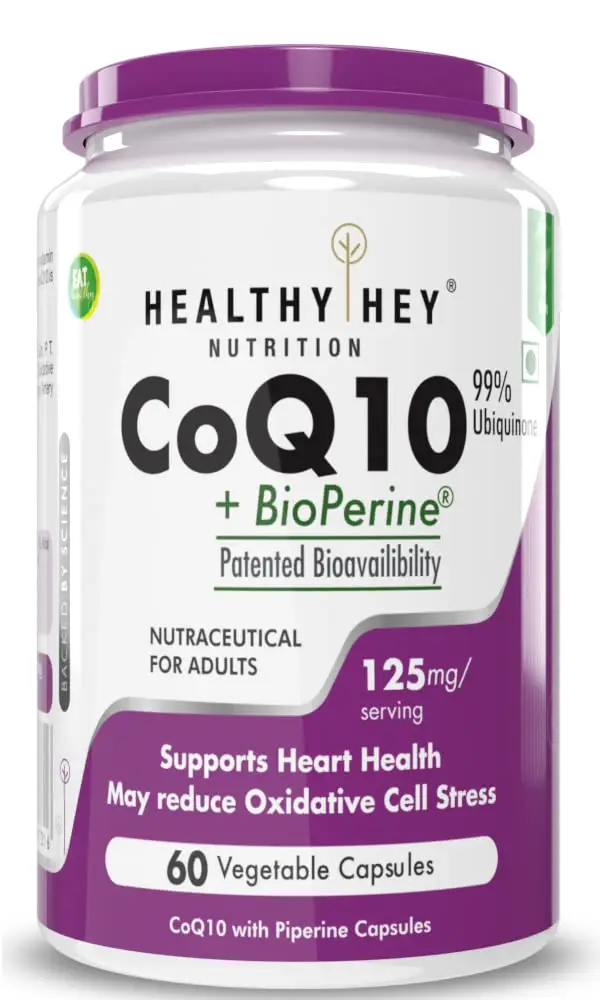 HealthyHey - Nutrition Coq10 With Bioperine - Help replenish this important nutrient - 60 Capsules - Pack of 1 (60 Capsules)
