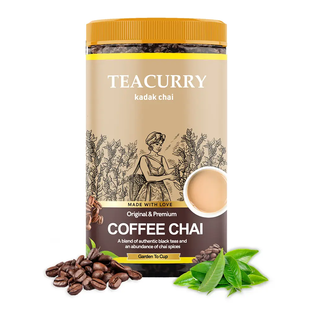 TEACURRY Coffee Chai (100 Grams) - Coffee Chai for Energy, Immunity and Heart Health - Coffee Flavor (100 gm)