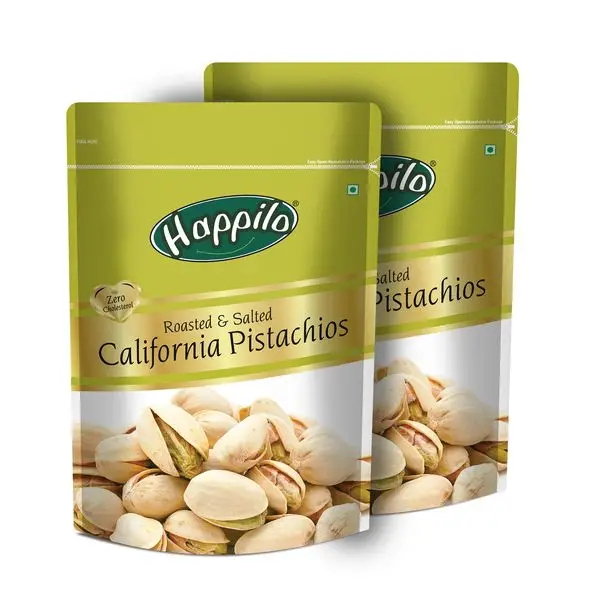 Happilo Premium Californian Roasted & Salted Pistachios - Pack of 2 (400 gm)