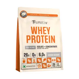 Trunativ Pro Blend Whey Protein with Grass-Fed Isolate & Concentrate for Muscle Recovery and Strength