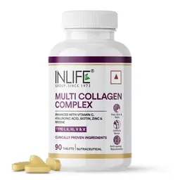 Inlife Multi Collagen Complex with Biotin, Hyaluronic Acid, Piperine for Skin and Hair icon