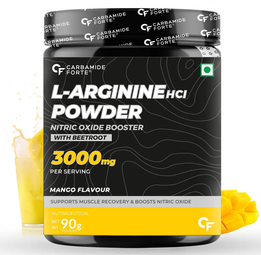 Carbamide Forte - L Arginine Powder with Beetroot 3000mg - Alphanso Mango (90 gm)