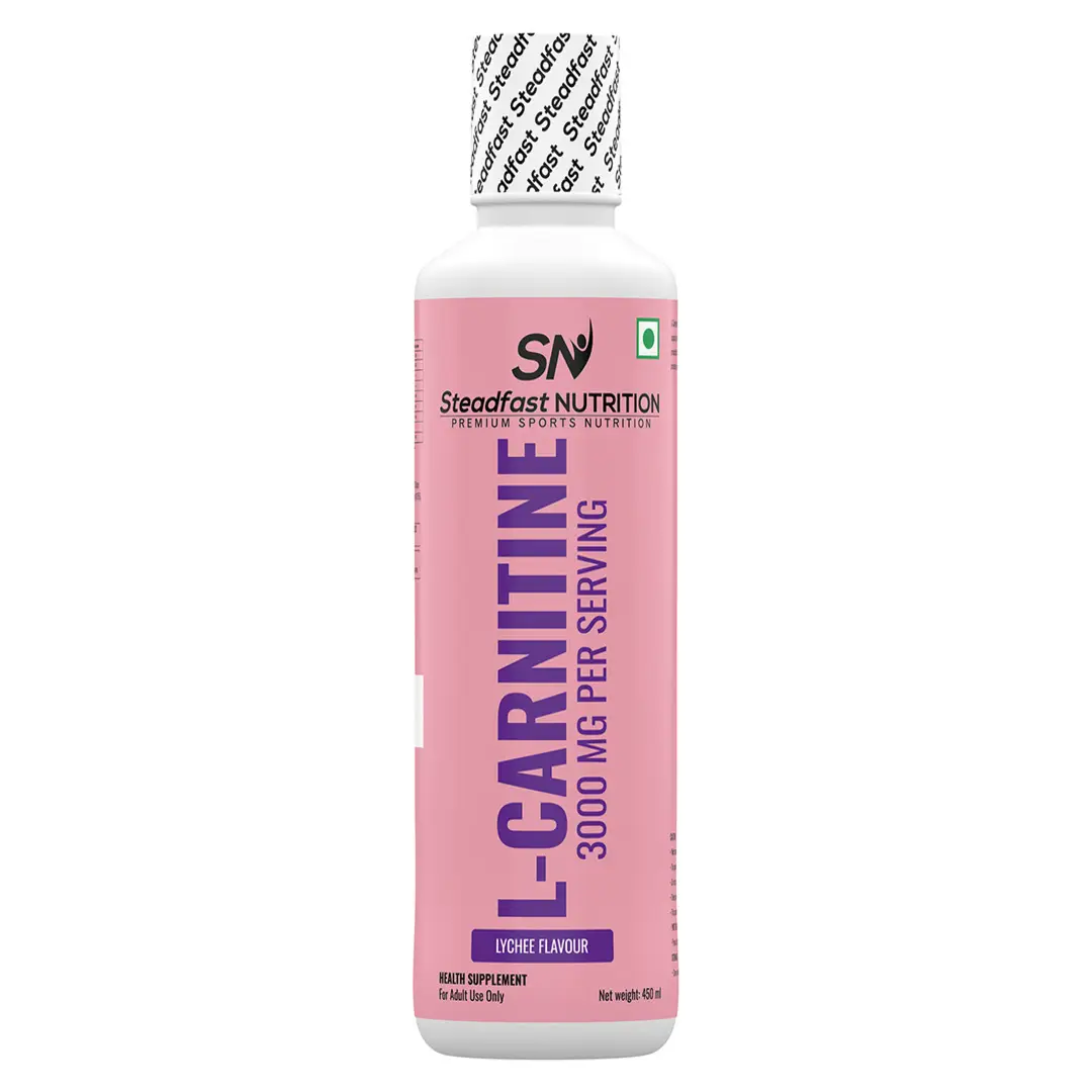 Steadfast Nutrition - L-Carnitine Liquid Supplement - with Vitamin B5 - for Boosting Performance and Endurance, Aids Muscle Recovery - Lychee,450 ml