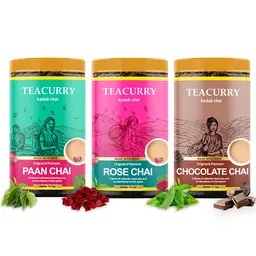 TEACURRY Flavored Chai Combo Pack (3x100 Grams) - Paan, Rose, Chocolate icon