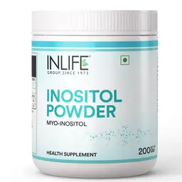 INLIFE - Myo Inositol Powder Supplement 2000mg for PCOS, Helps Manage Irregular Periods, Insulin Resistance, Relaxation, Women & Men, 200g icon