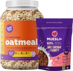 Yoga Bar - High Protein No Added Sugar Oatmeal 1kg - Dark Chocolate Muesli 400g icon