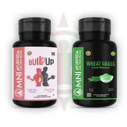 Omni Ayurveda - Build Up and Wheatgrass Capsule - for Enhance Energy Levels icon