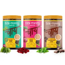 TEACURRY Flavored Chai Combo Pack (3x100 Grams) - Paan, Rose, Chocolate icon
