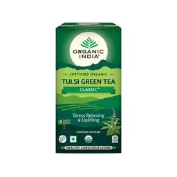 Organic India Tulsi Green Tea Classic | Helps in treating obesity and high cholesterol icon