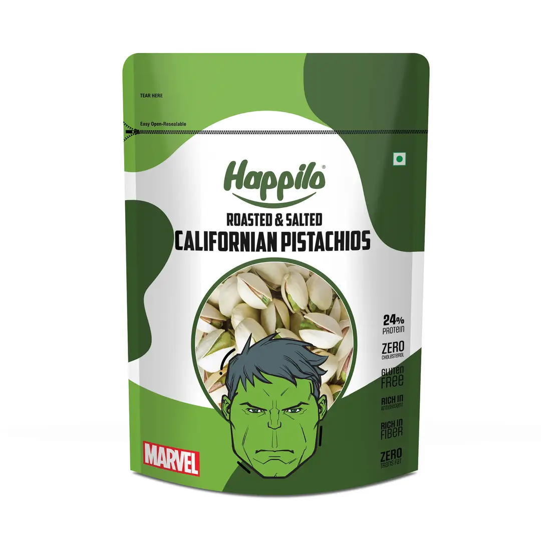 Happilo Marvel Roasted & Salted Californian Pistachios - 500 gm