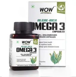 WOW Life Science - Algae-Rich Omega 3 Capsules - 60 Vegetarian Capsules icon