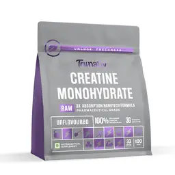 TruNativ Micronised Creatine with Pure Creatine Monohydrate for Enhanced Strength, Fast-Absorbing, Recovery and Mental Focus