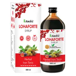 Ambic Ayurveda LOHAFORTE Syrup Iron Booster Ayurvedic Syrup I Helps Increase Hemoglobin Naturally - 500ML icon