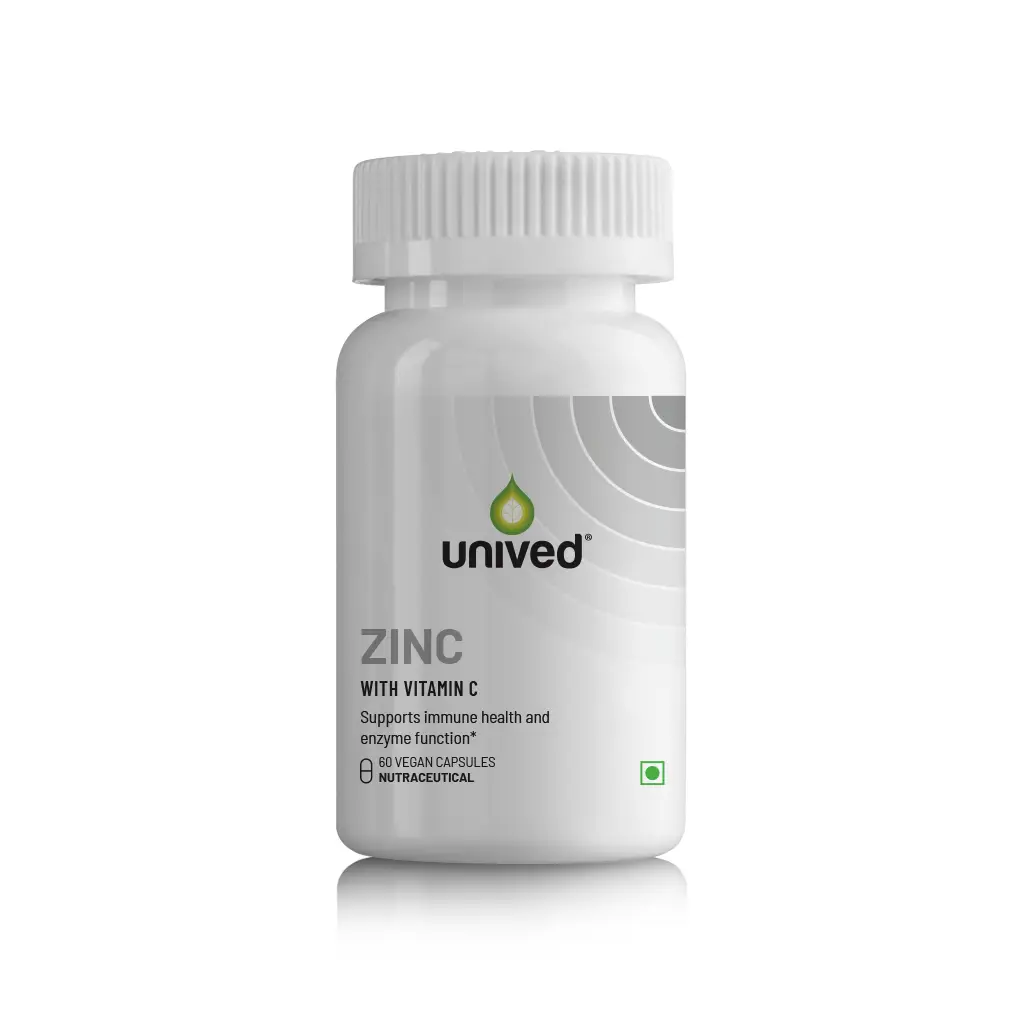 Unived Zinc for Muscle Growth And Repair - Pack of 1 (60 Capsules)