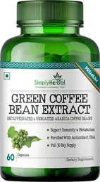 Simply Herbal Natural Green Coffee Beans Extract Capsules Supplement 500 MG For Maintaining Health Body Weight Promote Body Metabolism & Helps Improve Immunity - 60 Capsules icon