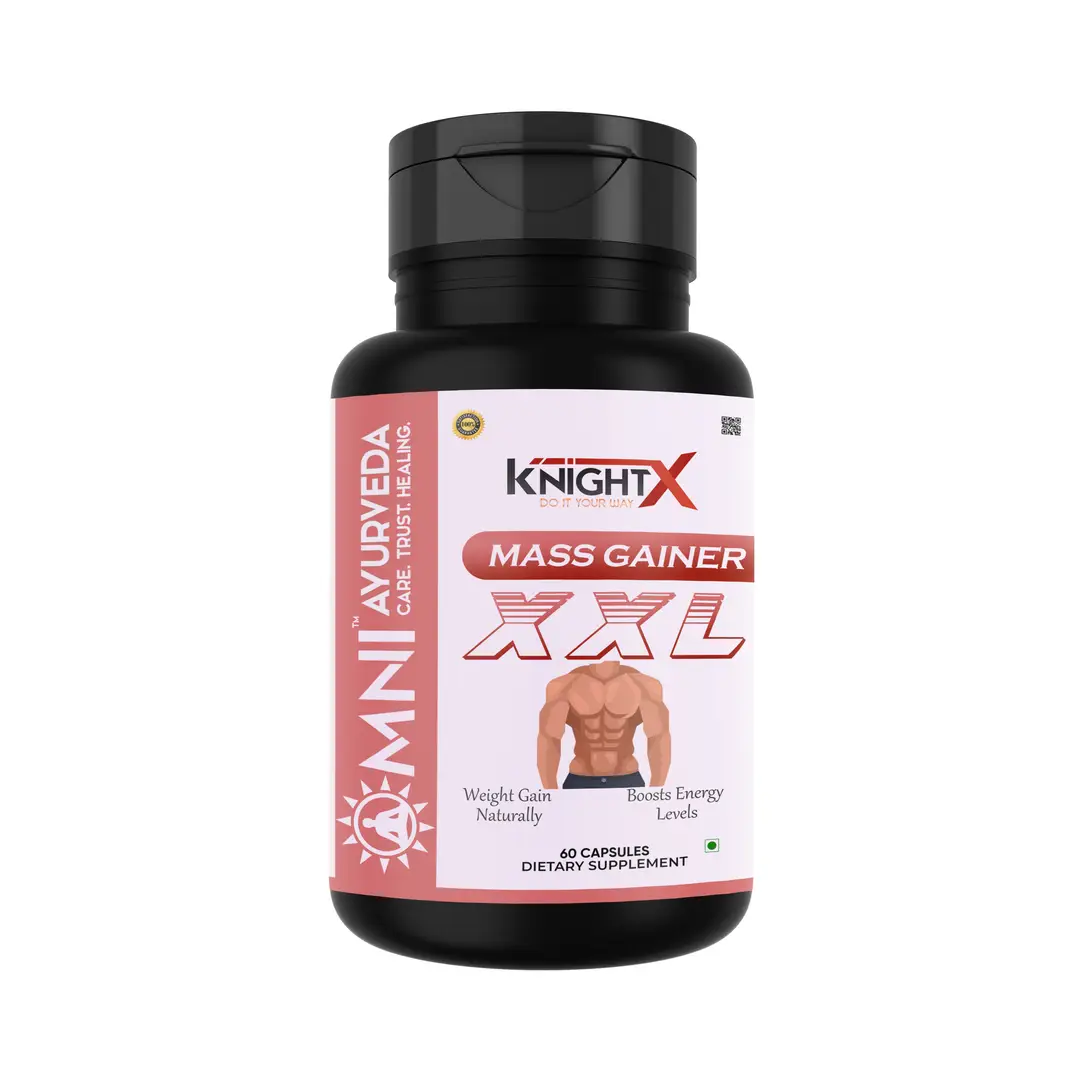 KnightX - Weight Gainer, Heavy Weight, Muscle Booster - 60 Capsules - Pack of 1 (60 Capsules)