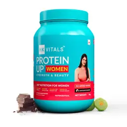 HealthKart -  HK Vitals ProteinUp Women, Triple Blend Whey Protein with Collagen & Biotin, for Better Skin, Hair, Strength & Energy (Chocolate, 1 kg / 2.2 lb) icon