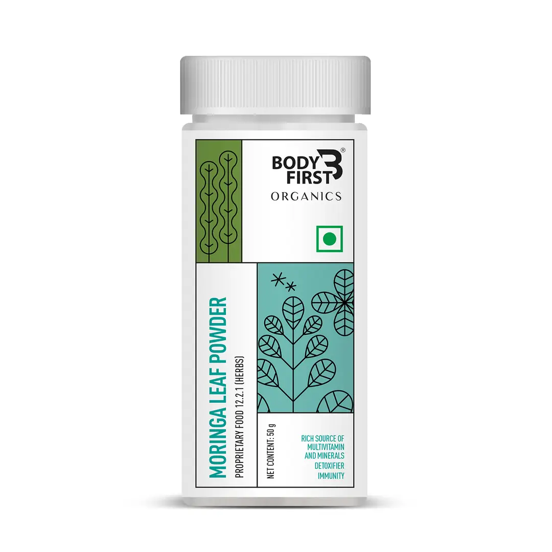 Bodyfirst Moringa Leaf Powder - Rich Source of Multivitamin & Minerals,Detoxifier,Immunity - Pack of 1 (50 gm)