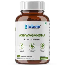 Blubein - Ashwagandha - With Ashwagandha extract, Withanolides For Stress relief, Enhances wellness