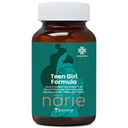 ZEROHARM Narie Teen Girl Formula tablets | Multivitamins & minerals | Hormonal balance | Prevents premature puberty | Puberty support | Regular periods | Improved energy |Cramps, mood swings, acne & PMS relief | 60 Veg tablets icon
