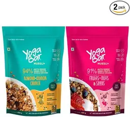 Yogabar - Breakfast Cereal & Muesli - Fruits Nuts and Seeds - Almond + Quinoa Crunch - 400g Each icon