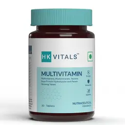 HealthKart -  HK Vitals Multivitamin for Men and Women, 30 Multivitamin Tablets, with Zinc, Vitamin C, Vitamin D3, Multiminerals and Ginseng Extract, Enhances Energy, Stamina & Immunity icon