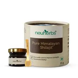 Neuherbs -  Pure & Original 100% Ayurvedic Himalayan Shilajit/Shilajeet Resin 15g With 75% Fulvic Acid - For Endurance, Stamina and strength | Lab Tested icon