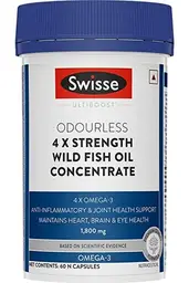 Swisse Ultiboost Odourless 4X Strength Wild Fish Oil Concentrate (1800MG) for Joint, Heart, Brain & Eye Health icon