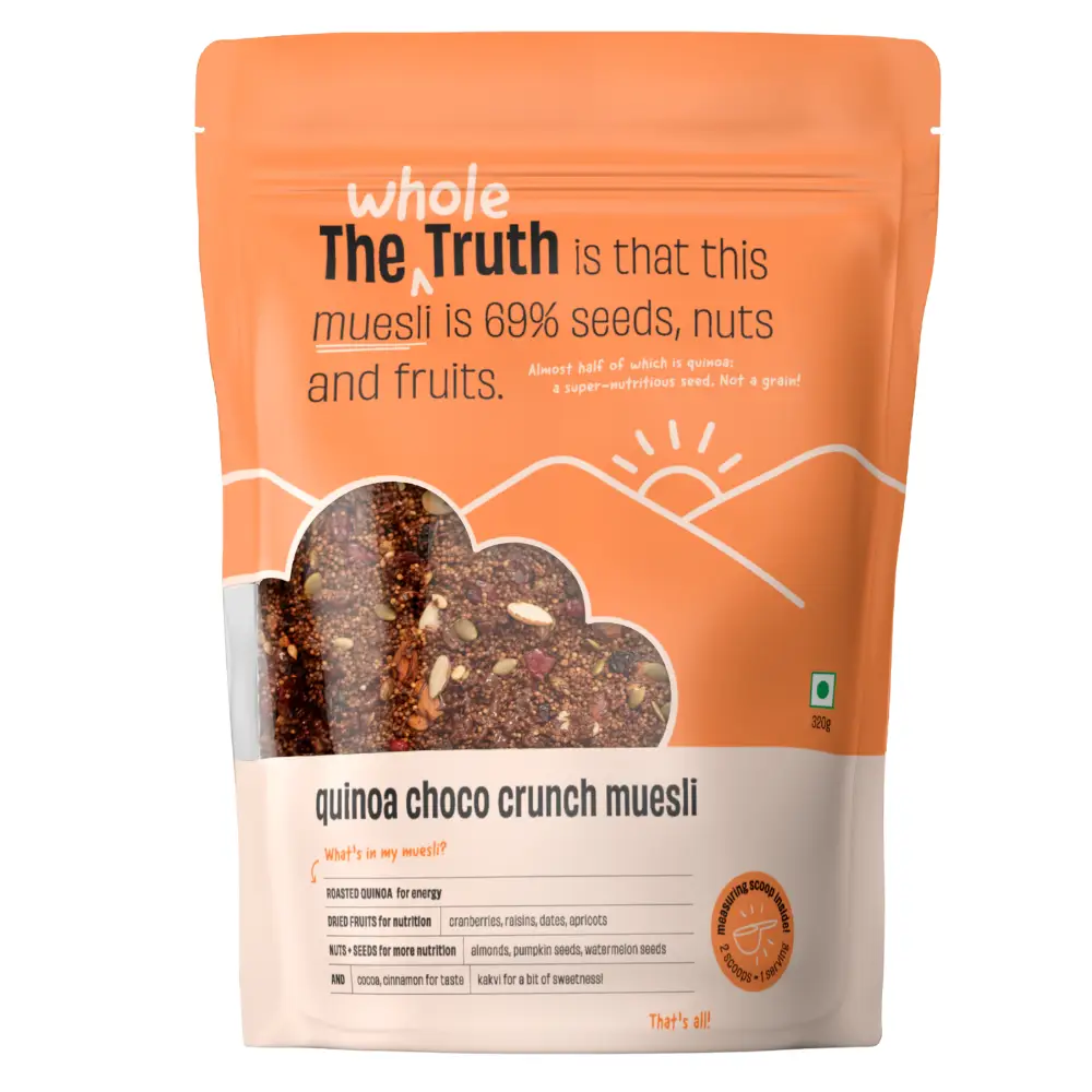The Whole Truth - Breakfast Muesli - Quinoa Choco Crunch - Pack of 1 (320 gm)