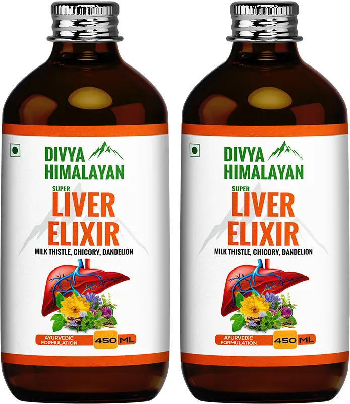 Divya Himalayan - Super Liver Elixir Enriched With Milk Thistle, Chicory for Strong & Healthy Liver - 900 ml
