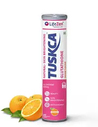 Lifezen - Tuskca Glutathione Effervescent Tablet Orange - bottle (20) - Help repair damaged cells and boost collagen in the skin keeping it glowing, clear and elastic for a youthful look. icon