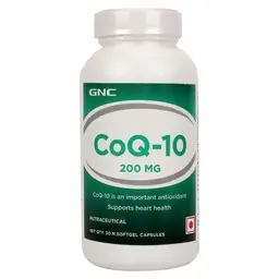 GNC CoQ-10 200mg | Strong Antioxidant | Promotes Healthy Heart | Boosts Immunity | Anti-Ageing | Aids in Cellular Energy Production | Formulated in USA | 200mg Per Serving | 30 Softgels icon