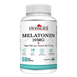 SwissLife Forever Melatonin 10mg+ with Tagar and Vitamin B6 for Nerve Health and Sleeping Disorder icon