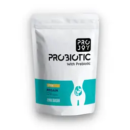 Projoy Regain Unique Gut Microbiota -Probiotic and Prebiotic combination in powder. 60 servings. for All Ages -aids in regular bowel movements and boost immunity. icon