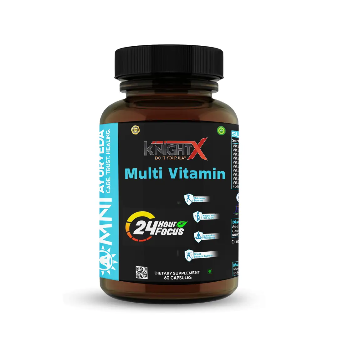 KnightX - Multivitamin Capsules - With Omega-3 Fatty Acids for Heart Health 800mg - 60 Capsules - Pack of 1 (60 Capsules)